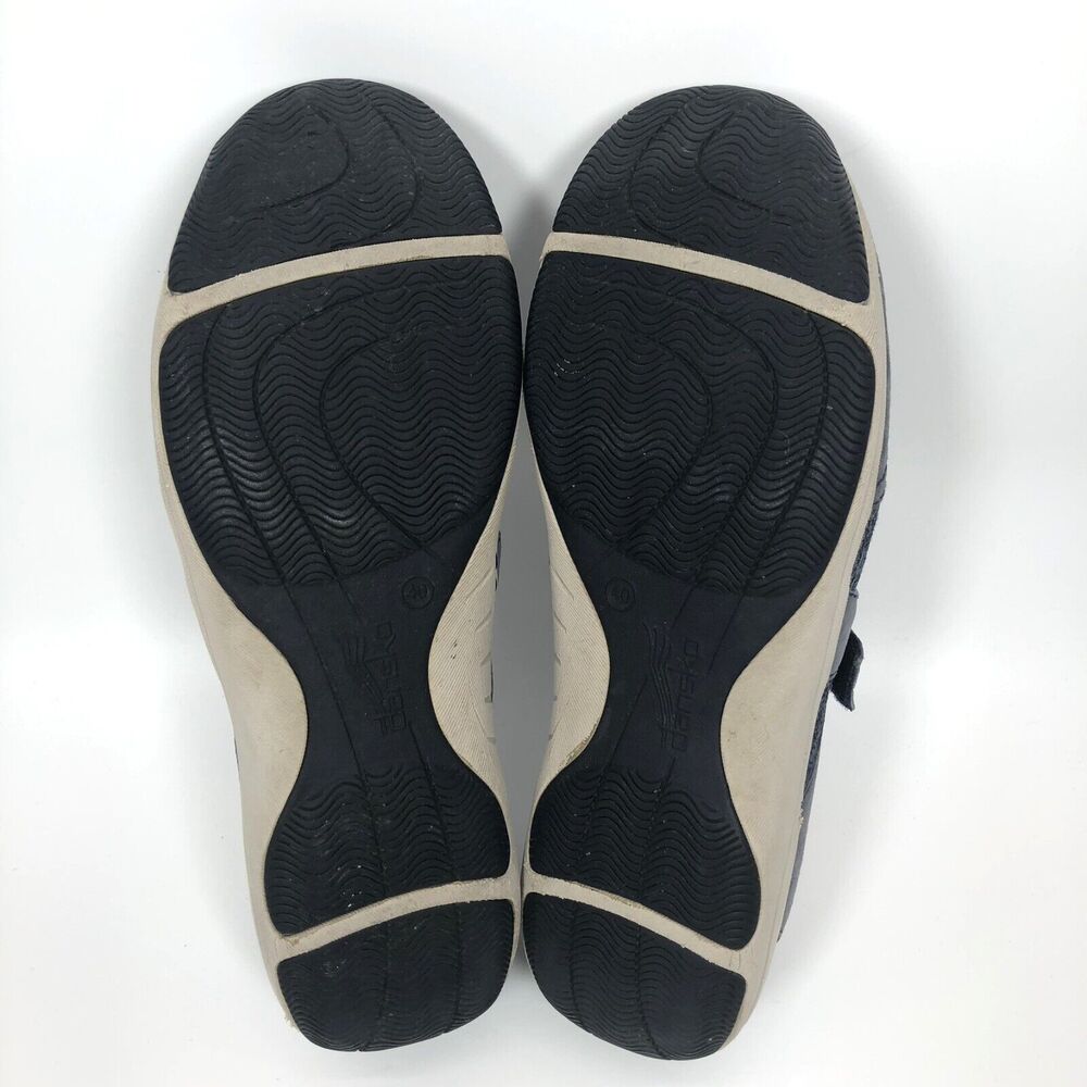 Dansko Hennie Mary Jane Flat Shoes Size 40 / 9.5 - 10 Blue Suede Walking Comfort - Picture 9 of 9